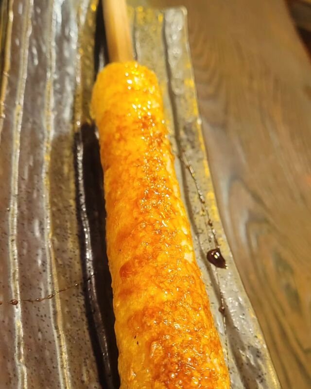 名物きりたんぽ焼き。甘醤油35年続く時代家。もともとは秋田料理専門店からのスタートでした🎵

#時代家
#きりたんぽ 
#カフェ巡り